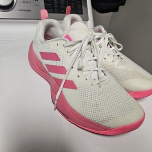 Adidas Women's White and Pink Sneakers Size 11